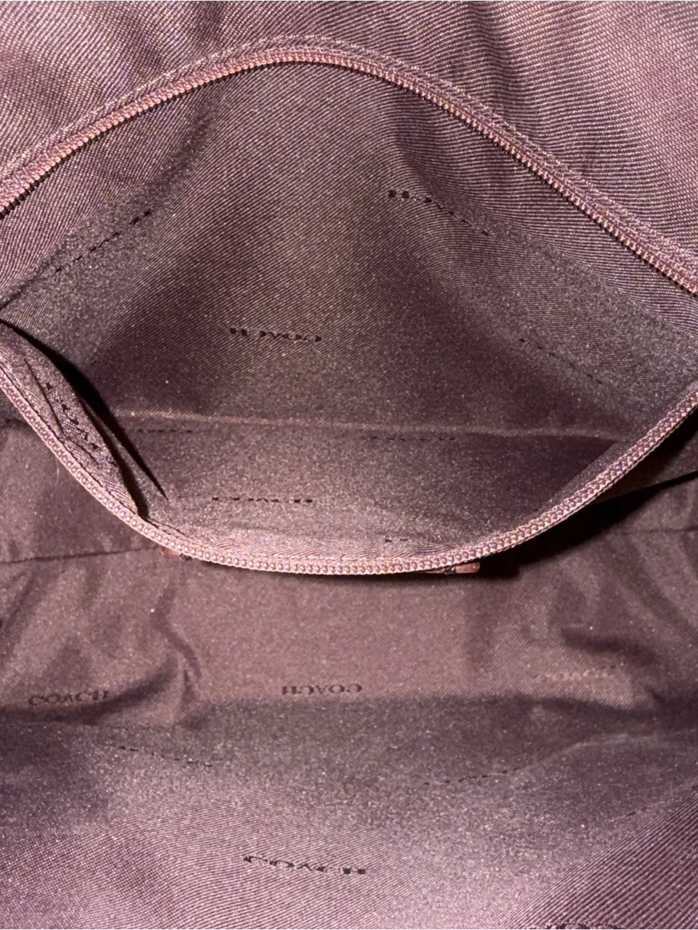 Coach Plum Leather Satchel with Detachable Strap